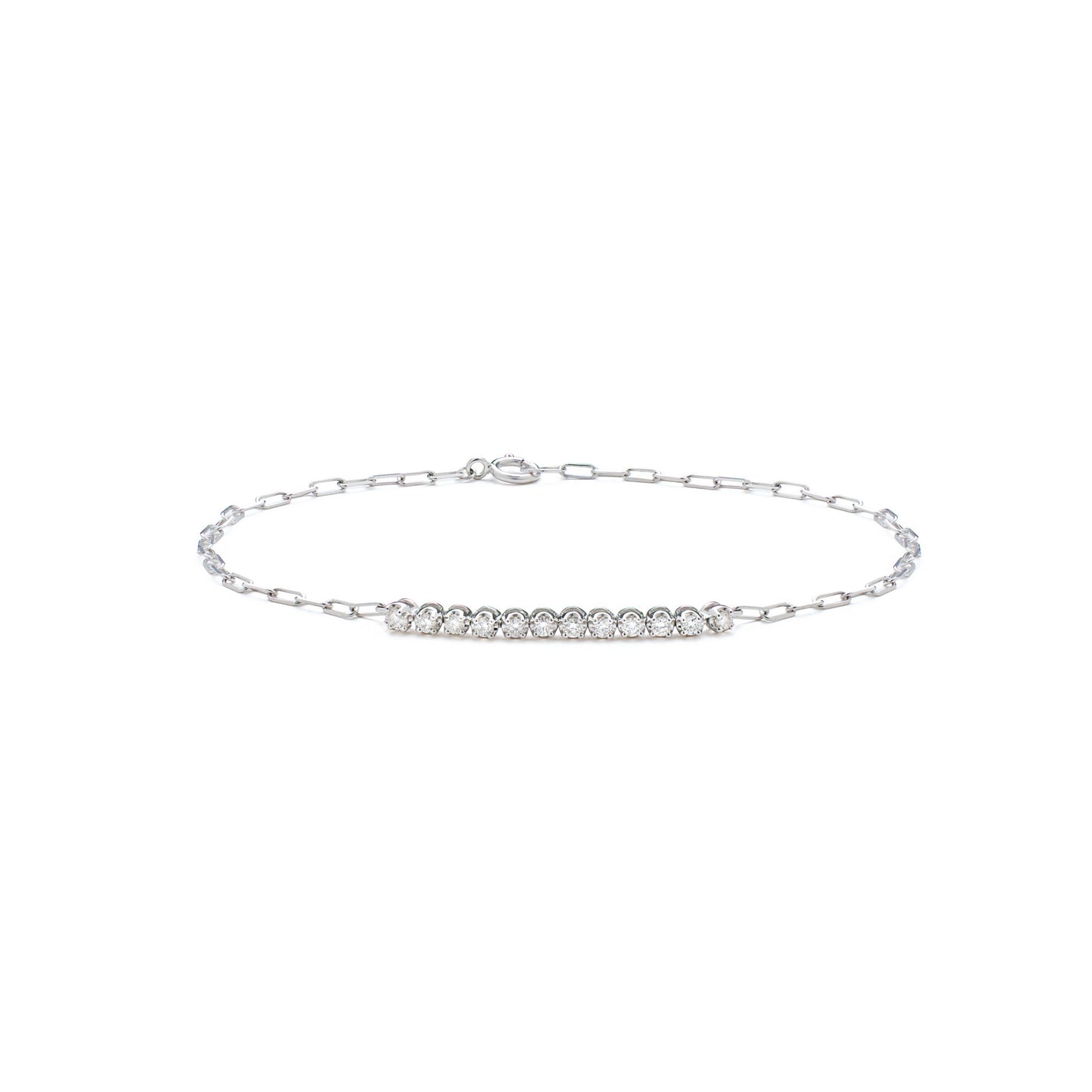 Lunar Line Diamond Tennis Chain Bracelet