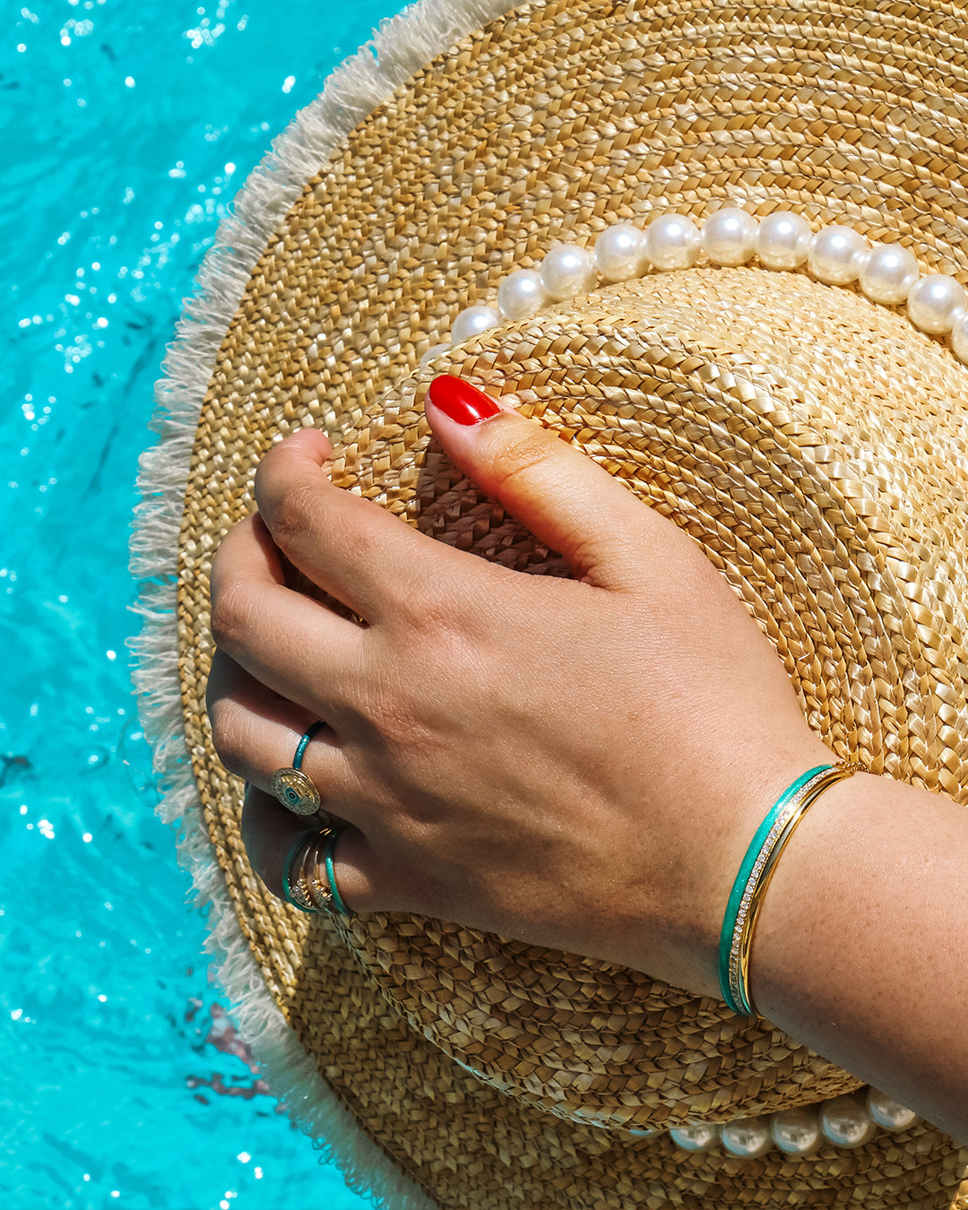 Layers of Confidence Bangle - Seafoam Green