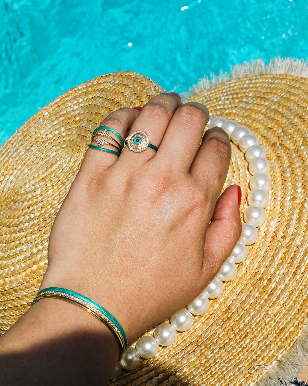Layers of Confidence Bangle - Seafoam Green