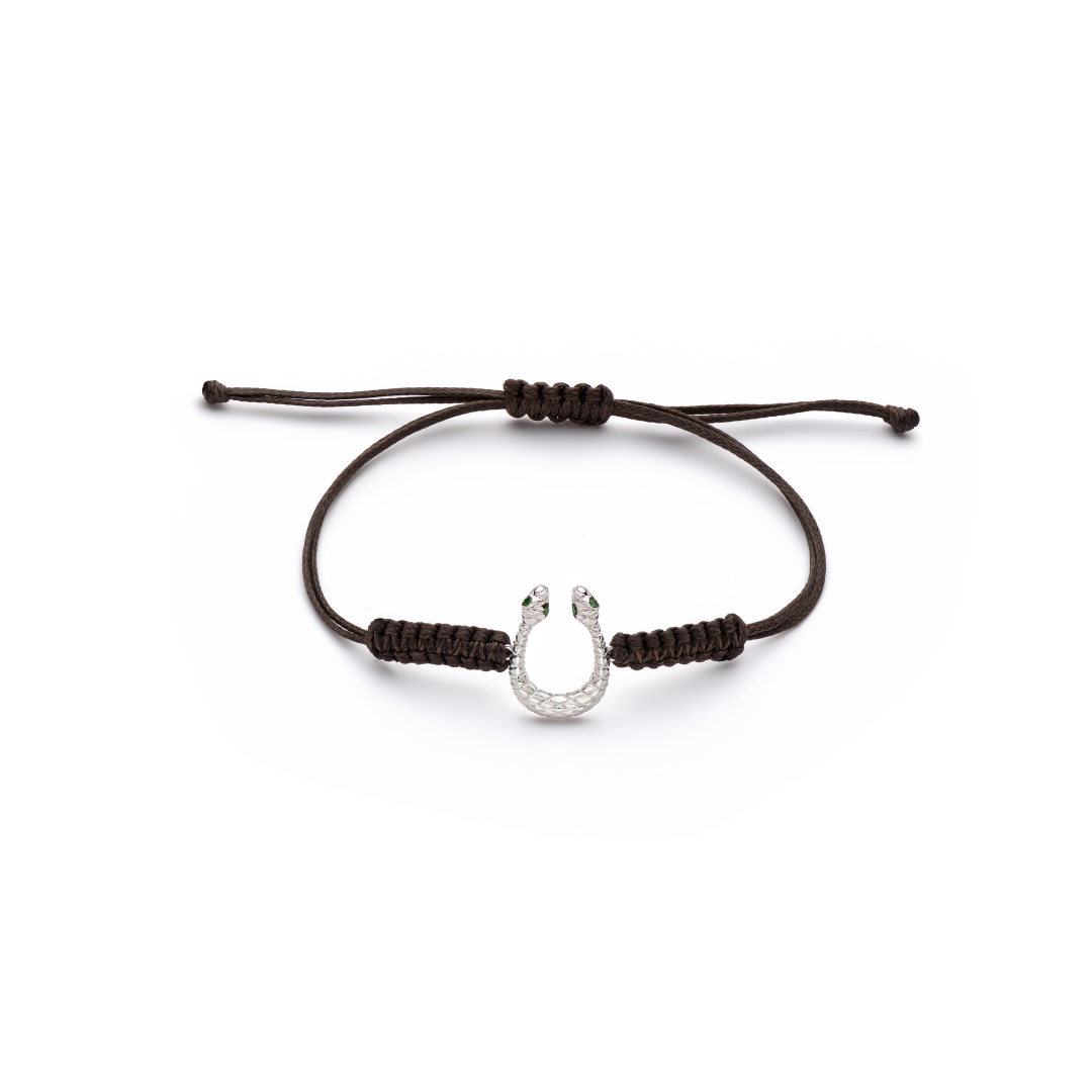 Harmony Guard Serpentine Gold Bracelet - Dark Brown