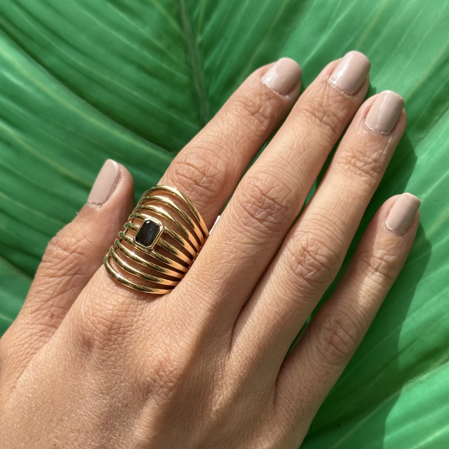 Binding Love Black Diamond Ring