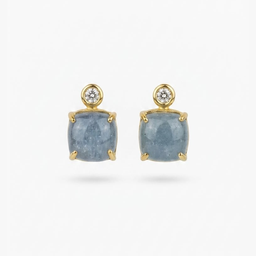 Cerulean Sky Mini Stud Earrings
