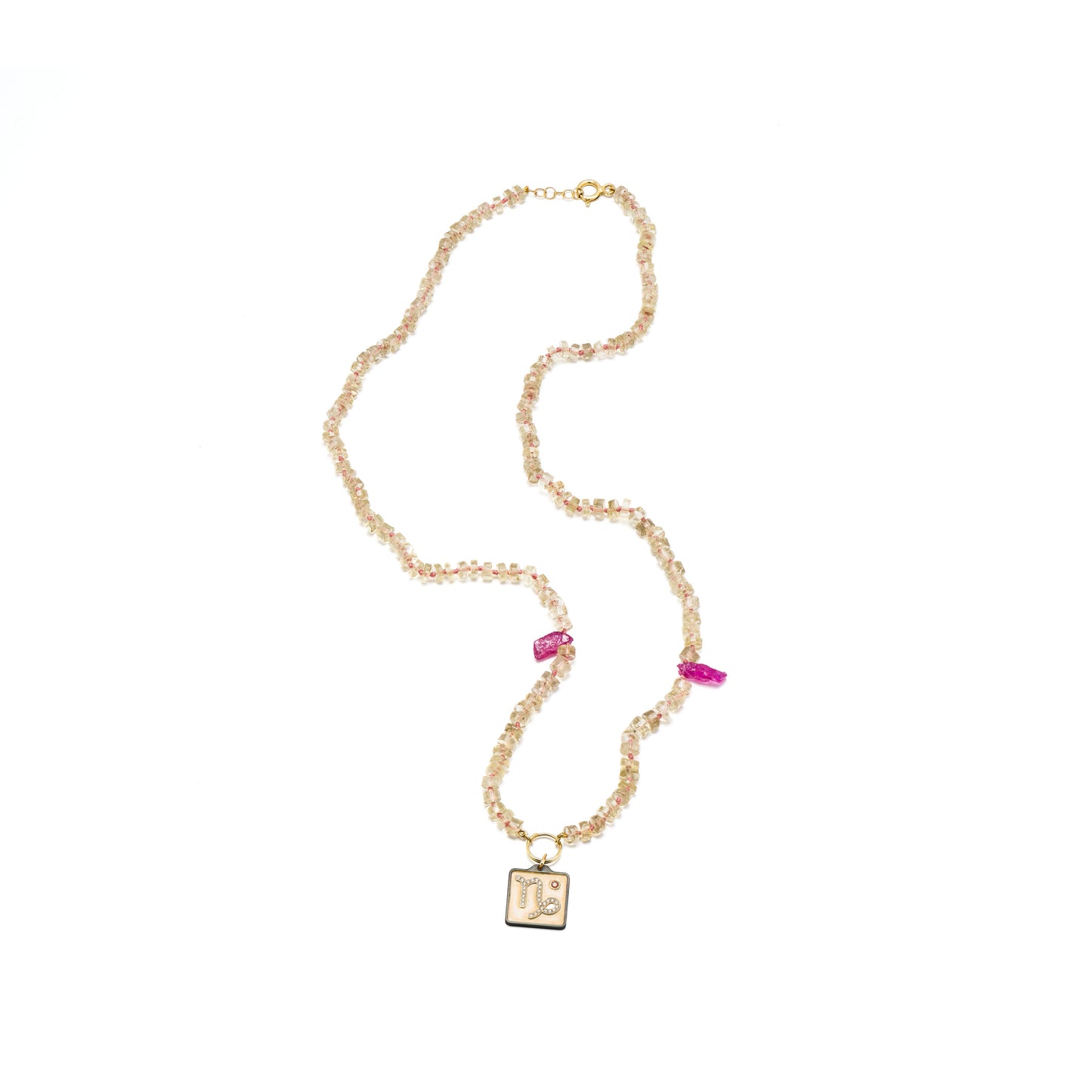 Beaded Clarity Capricorn Necklace
