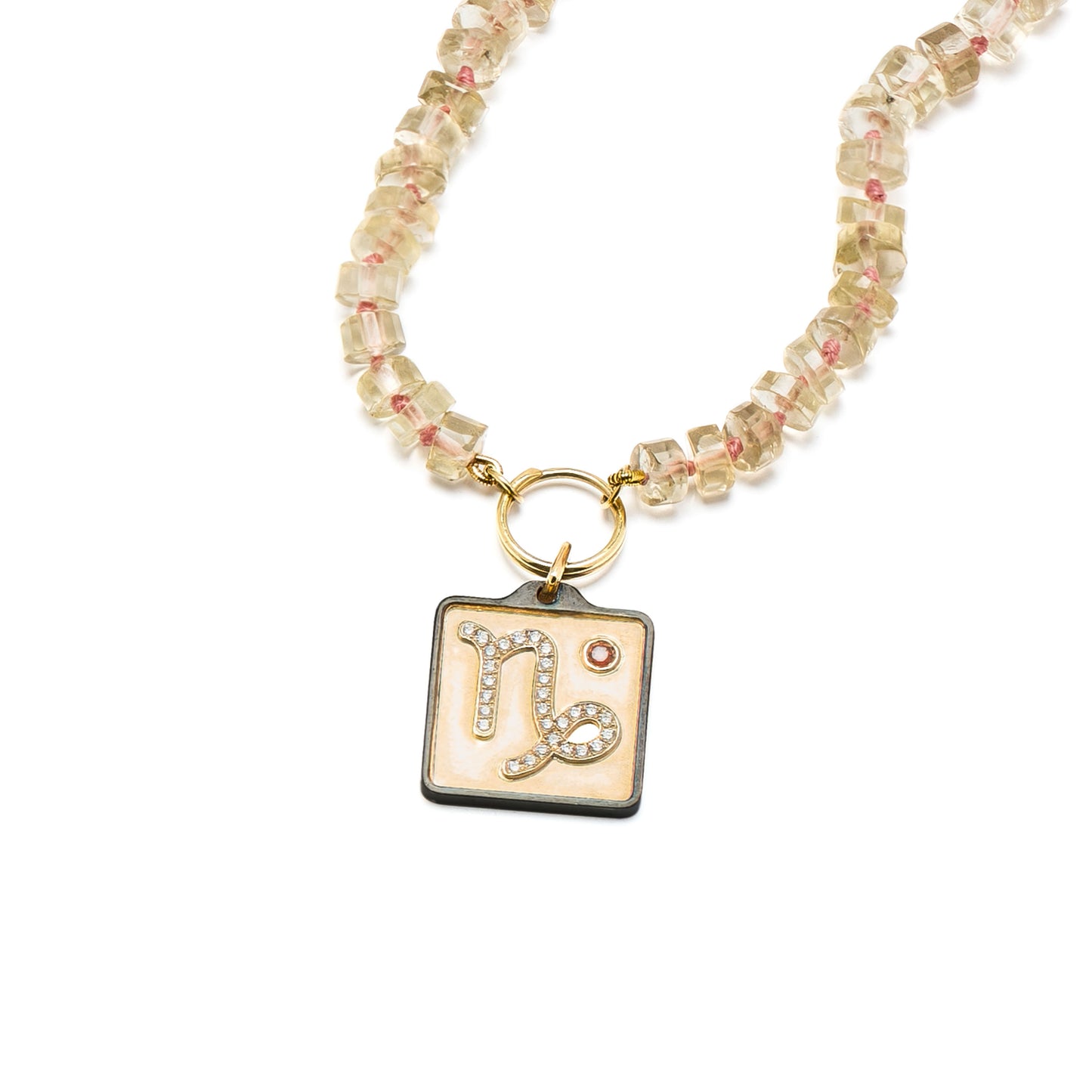 Beaded Clarity Capricorn Necklace