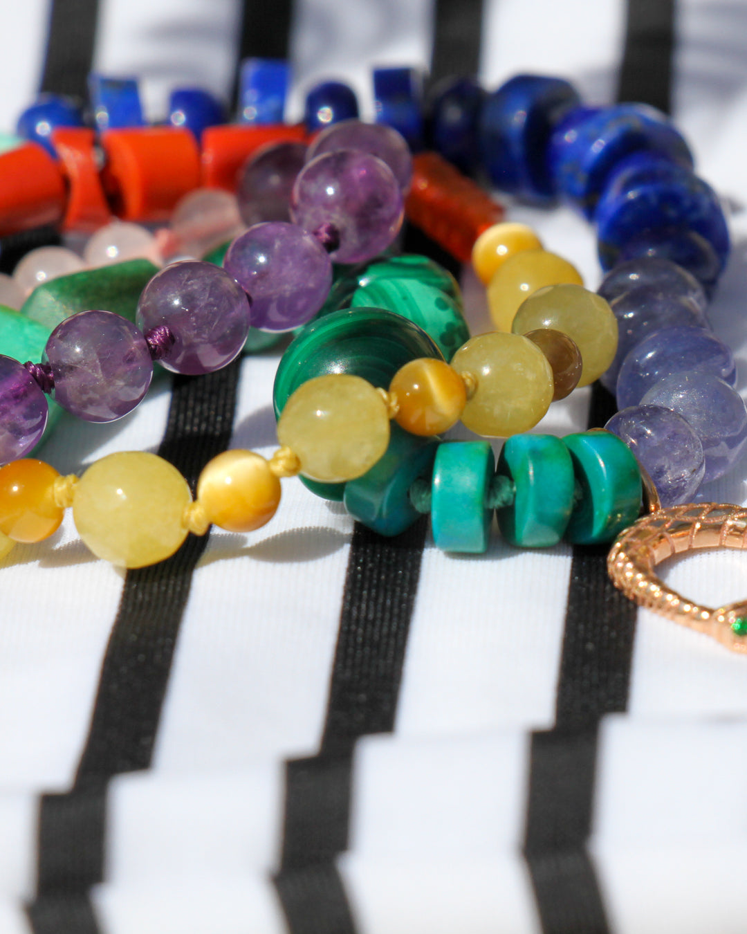 Technicolor Serpentine Beaded Necklace