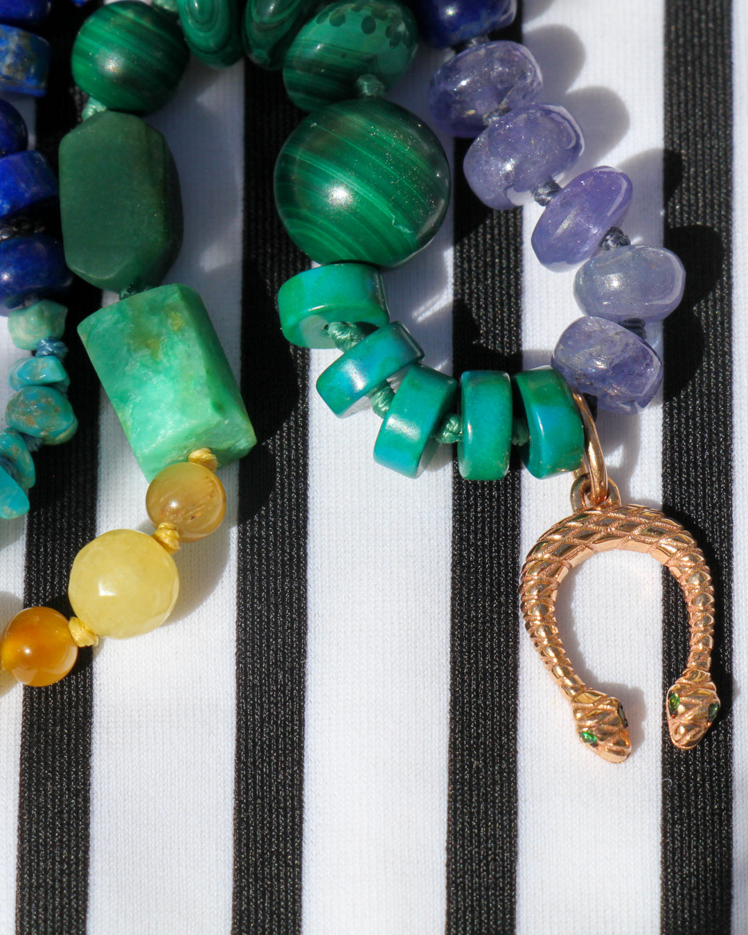 Technicolor Serpentine Beaded Necklace