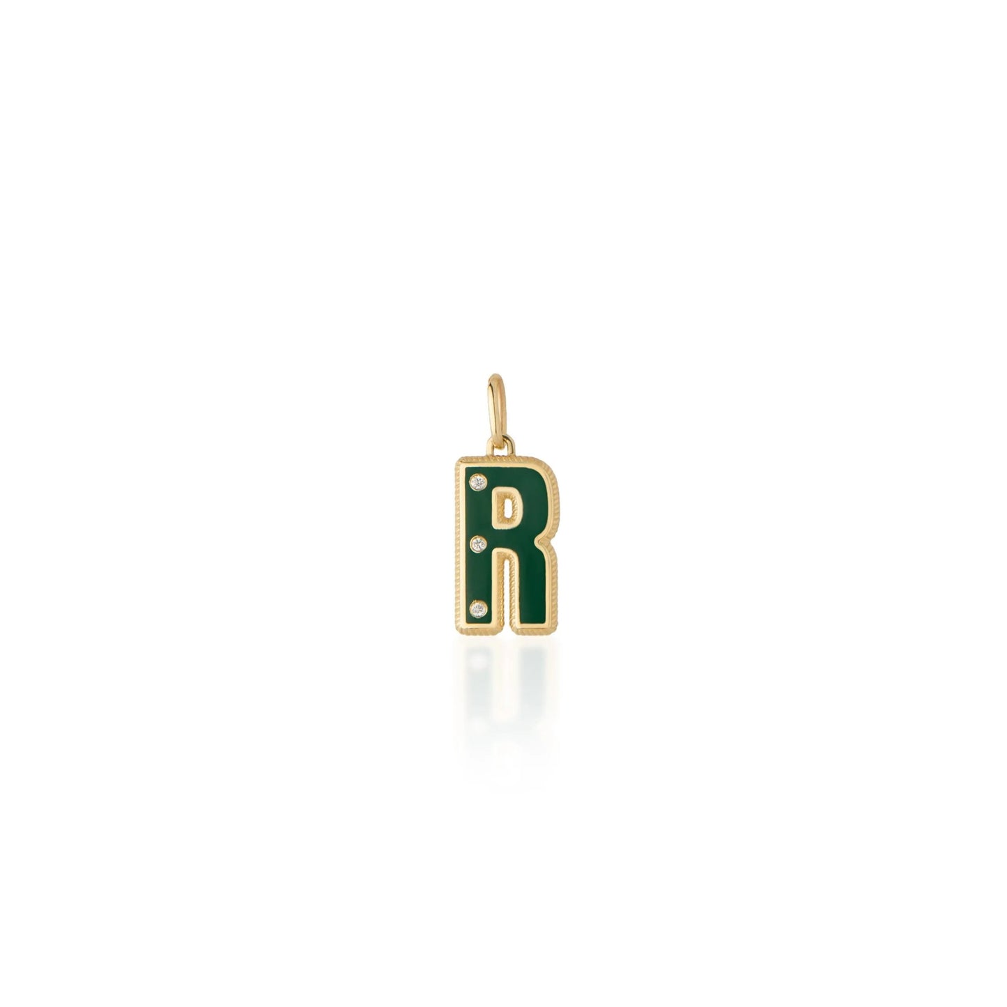 Initial Charm "R" Pendant
