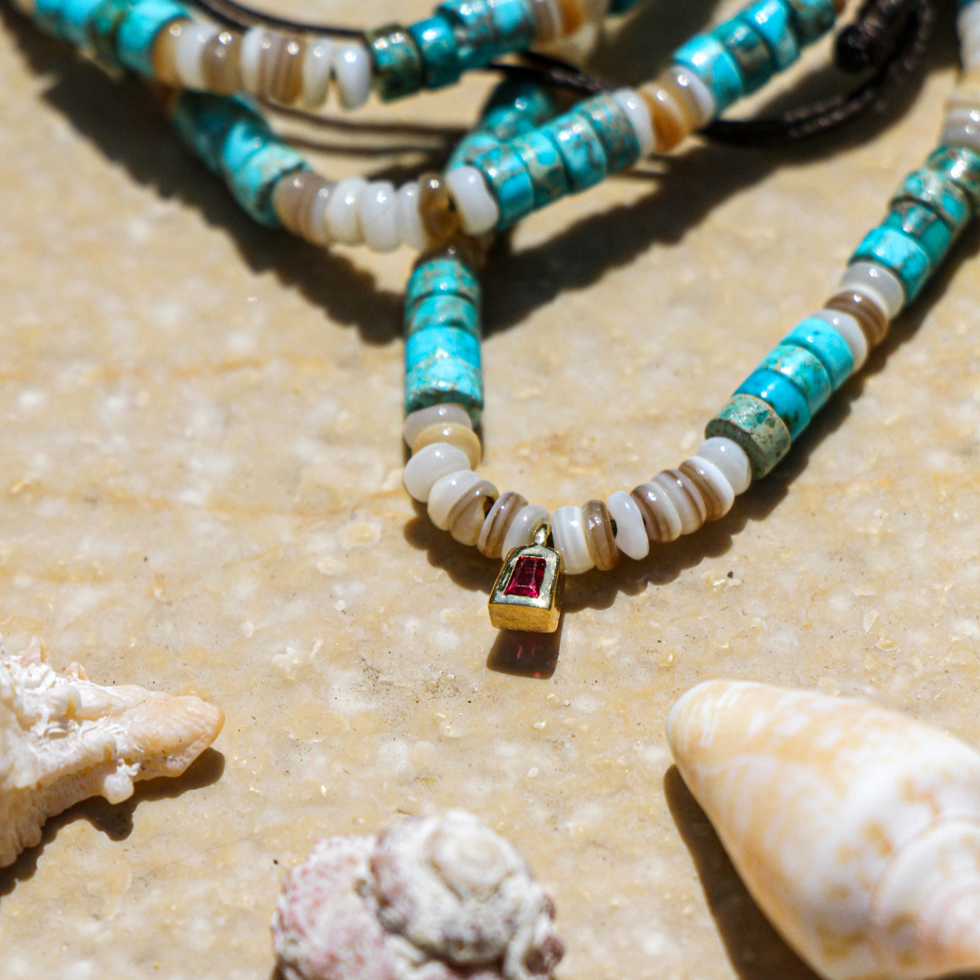 Mediterranean Shore Beaded Necklace