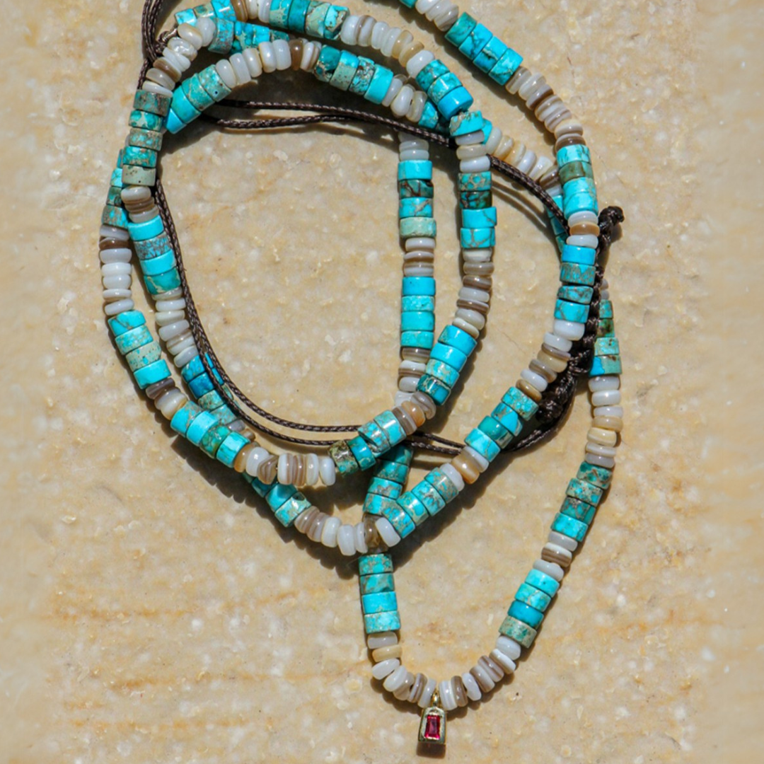 Mediterranean Shore Beaded Necklace
