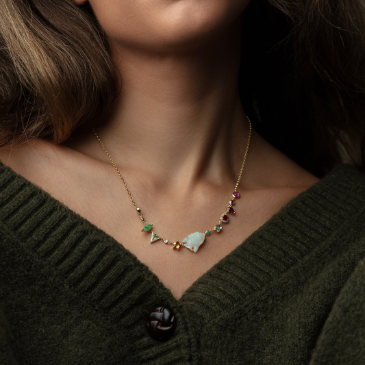 Fishing for a Year That Smiles Back Necklace