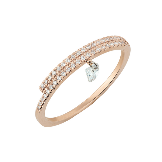 Floating Diamond Embrace Ring
