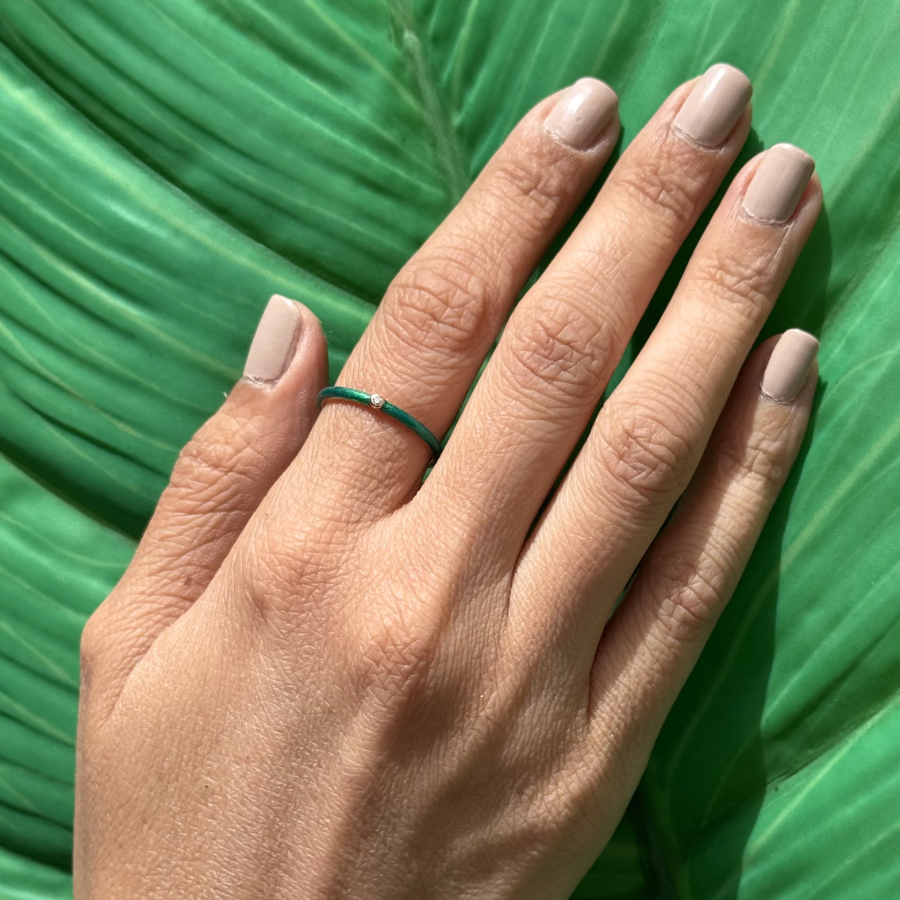 EverYours Green Enamel Ring