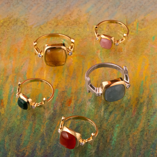 Fleur De Lys Aquamarine Tranquility Ring