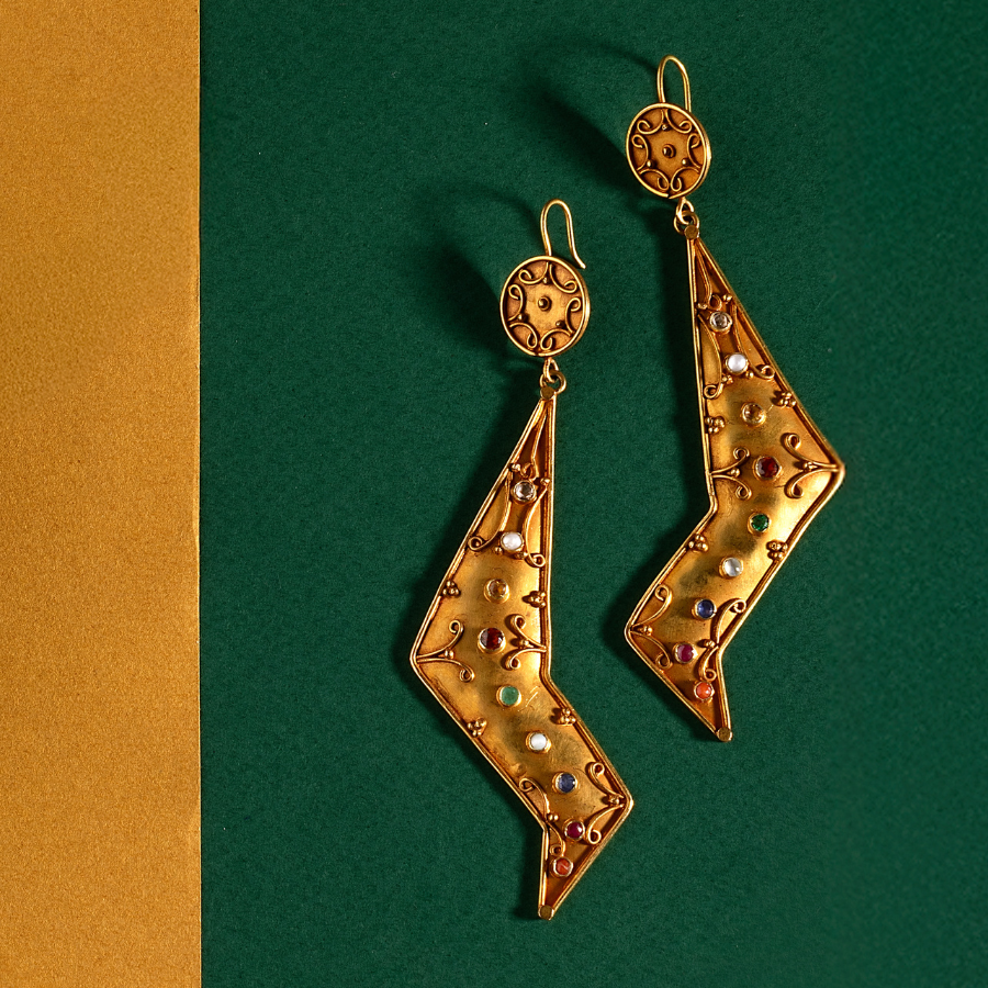 Navratna Vintage Earrings