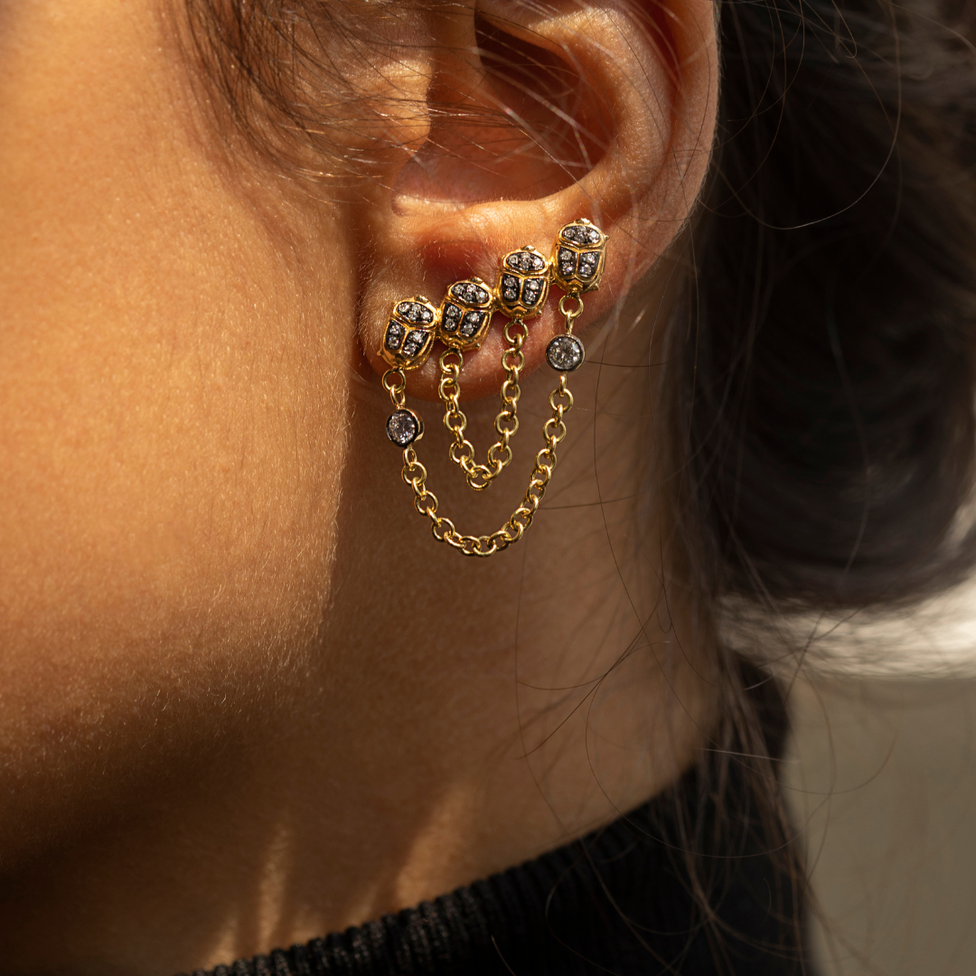 A Quartet of Scarabs Solo Earring