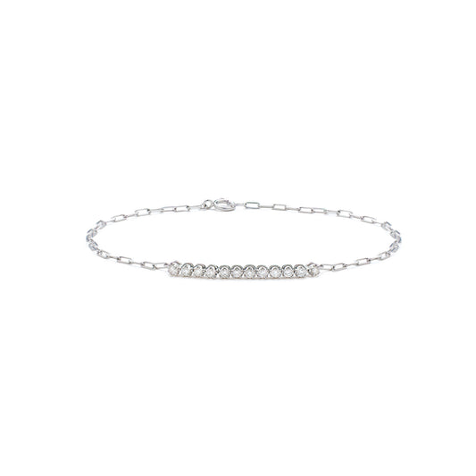 Lunar Line Diamond Tennis Chain Bracelet