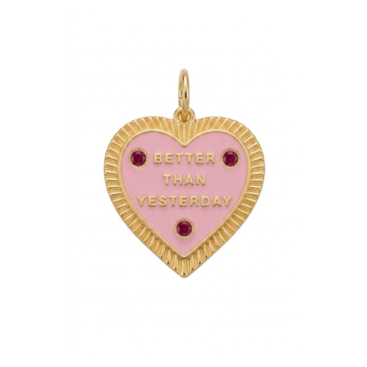 Better Than Yesterday Pendant - Baby Pink (No Chain)