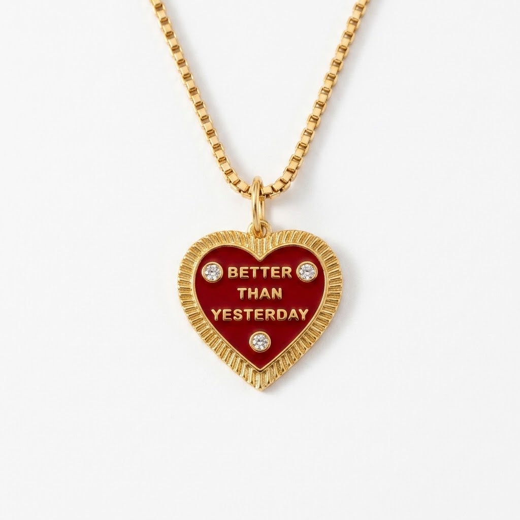 Better Than Yesterday Pendant - Red (No Chain)