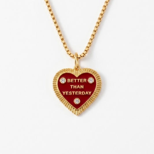 Better Than Yesterday Pendant - Red (No Chain)