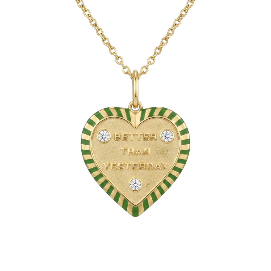 Better Than Yesterday Pendant - Green Rays (No Chain)
