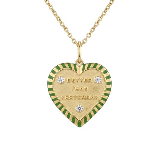 Better Than Yesterday Pendant - Green Rays (No Chain)