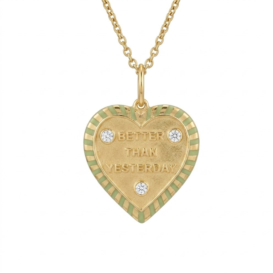 Better Than Yesterday Pendant - Light Green Rays (No Chain)
