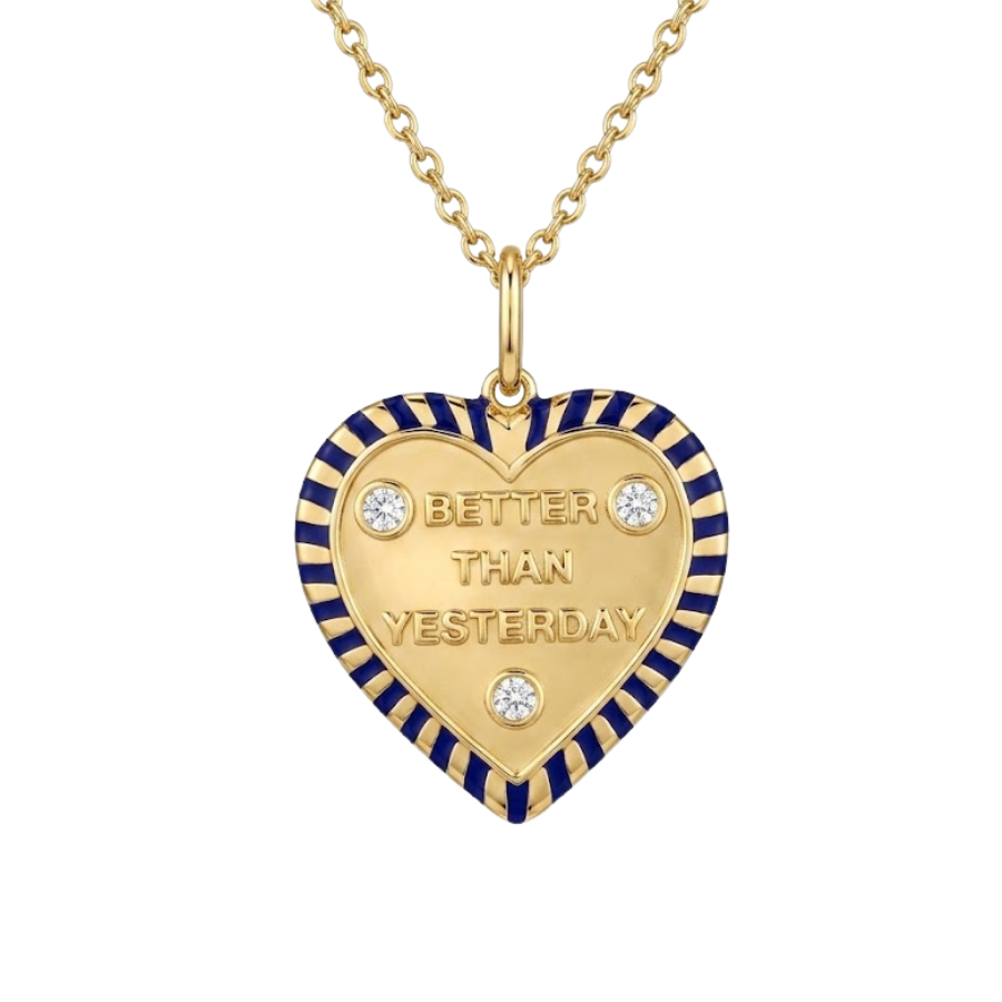 Better Than Yesterday Pendant - Navy Blue Rays (No Chain)