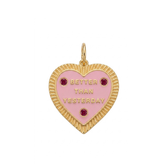 Better Than Yesterday Pendant - Baby Pink (No Chain)