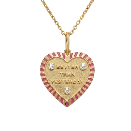 Better Than Yesterday Pendant - Pink Rays (No Chain)