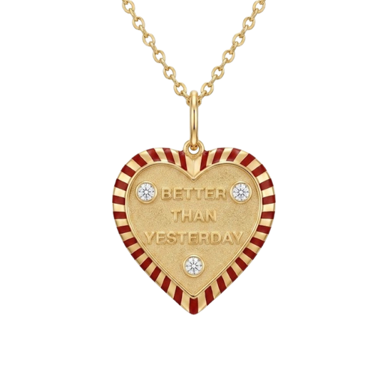 Better Than Yesterday Pendant - Red Rays (No Chain)