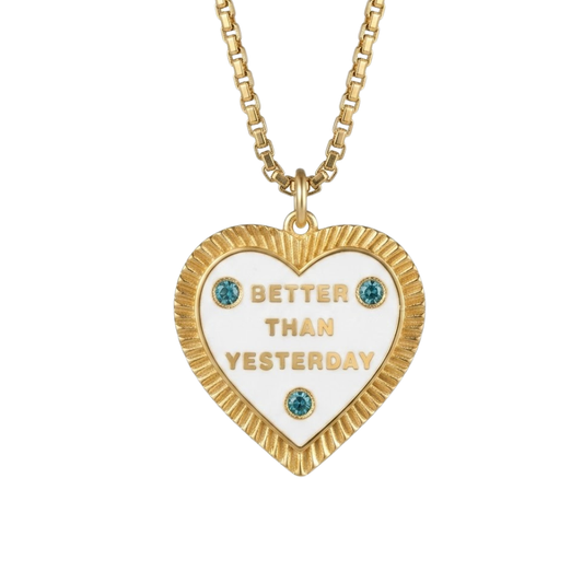 Better Than Yesterday Pendant - White (No Chain)