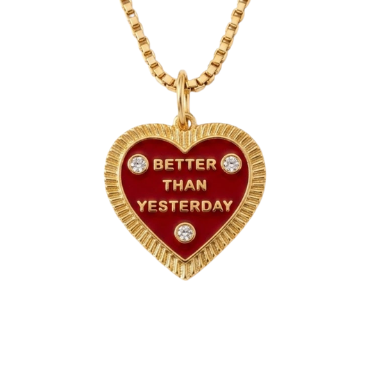 Better Than Yesterday Pendant - Red (No Chain)