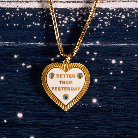 Better Than Yesterday Pendant - White (No Chain)