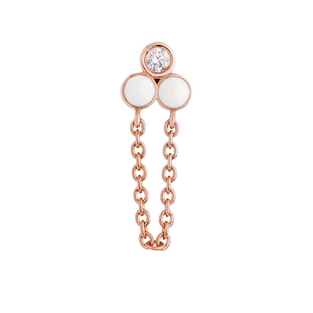 Constellation Chain Solo Rose Gold Earring