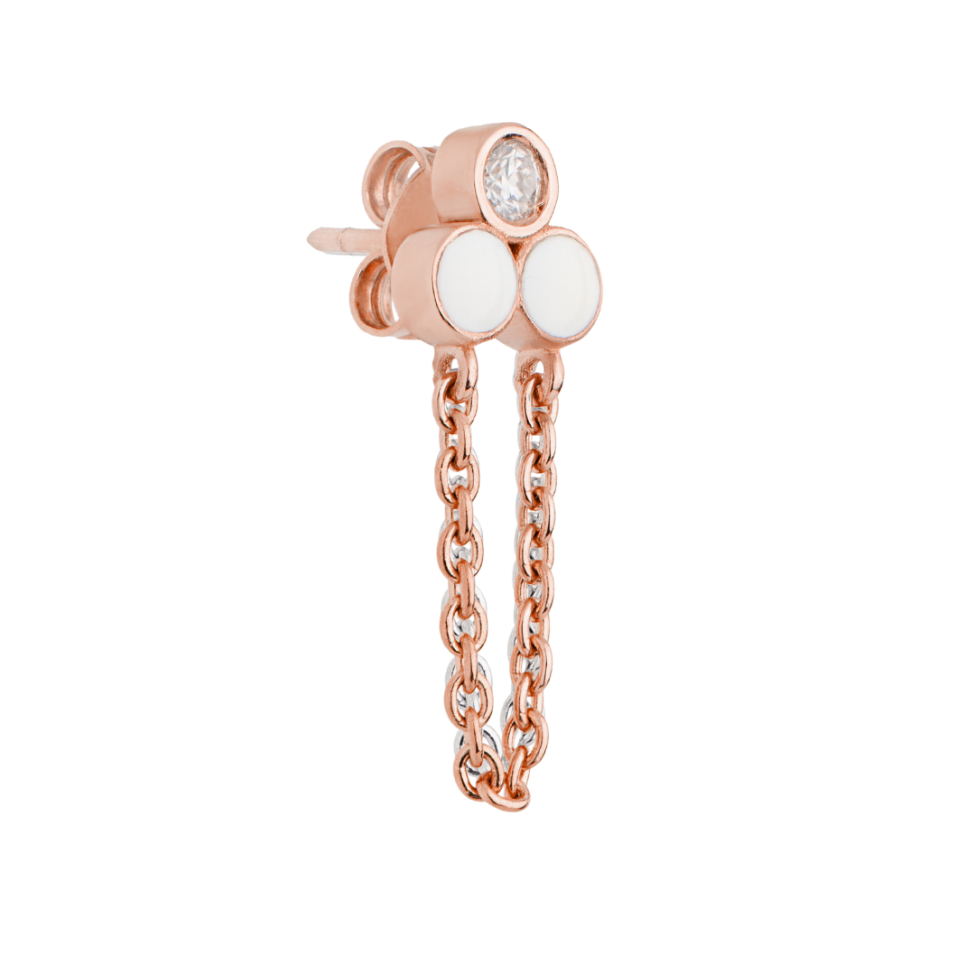 Constellation Chain Solo Rose Gold Earring