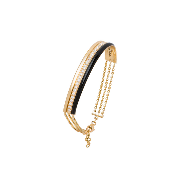 Layers of Confidence Black Bangle