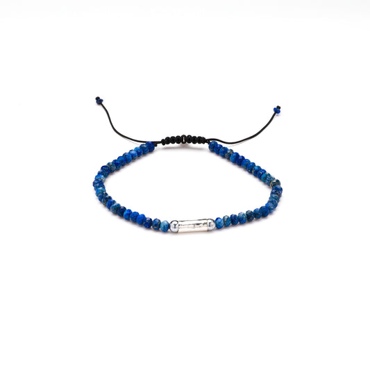 He's Fishing for Power Beaded Lapis Bracelet