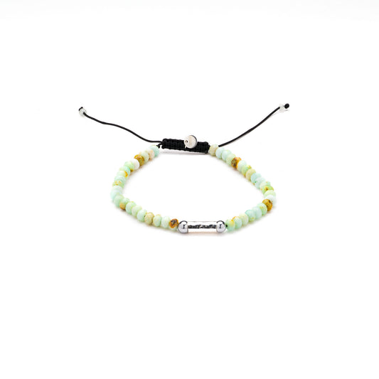 He's Fishing for Abundance Beaded Chrysoprase Bracelet