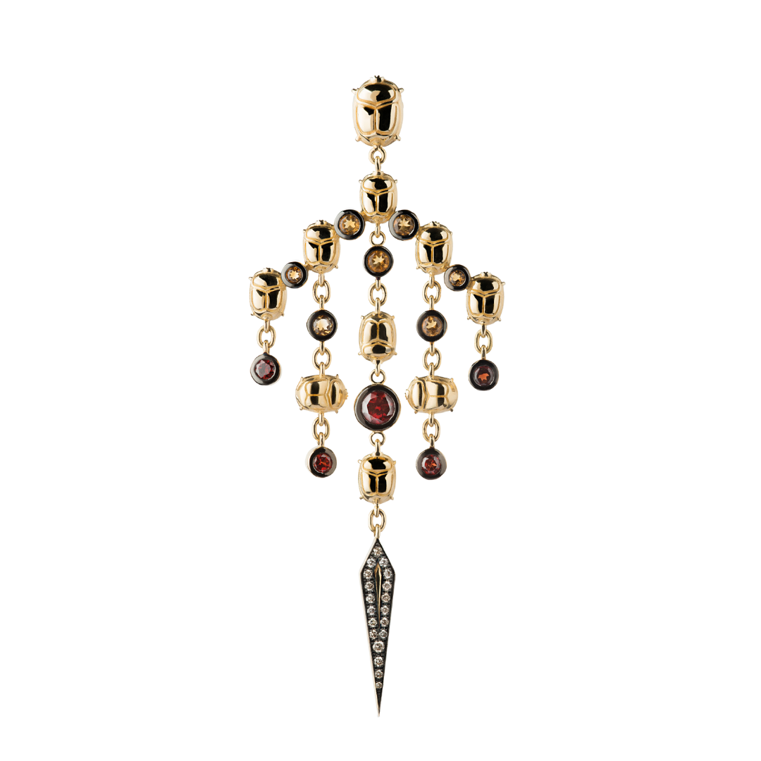 Scarab Eclipse Chandelier Solo Earring