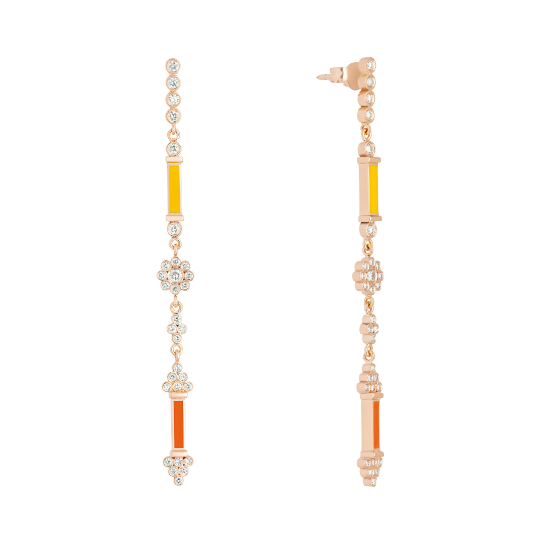 Foliage Flare Diamond Earrings