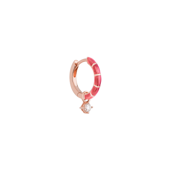 Sunset Rose Single Mini Hoop