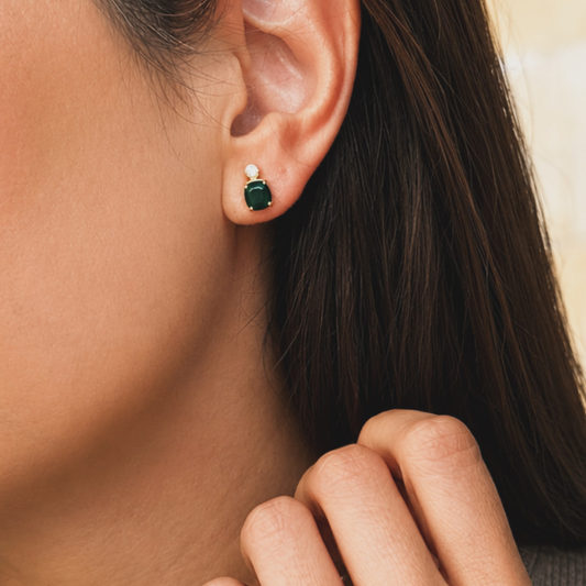 Malachite Forest Mini Stud Earrings