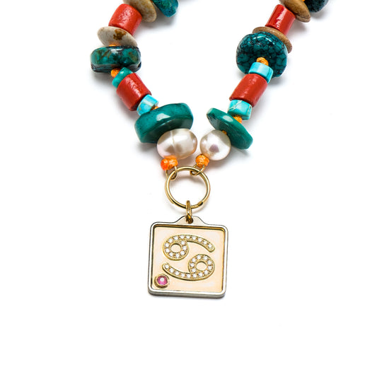 Beaded Intuition Cancer Necklace