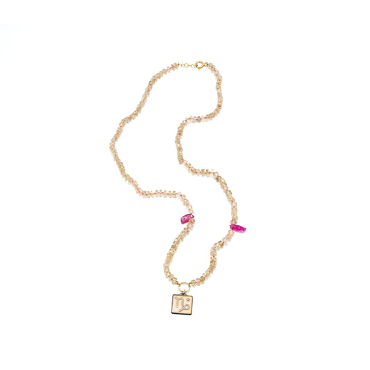 Beaded Clarity Capricorn Necklace