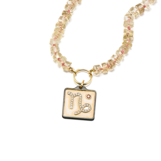 Beaded Clarity Capricorn Necklace
