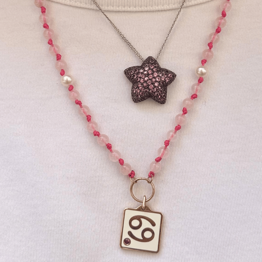 Beaded Sweet Treat Cancer Necklace