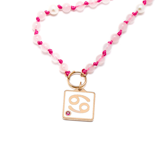 Beaded Sweet Treat Cancer Necklace