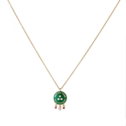 Better Than Yesterday Green Necklace