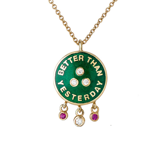 Better Than Yesterday Green Necklace