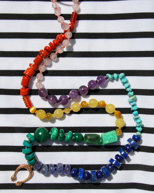 Technicolor Serpentine Beaded Necklace